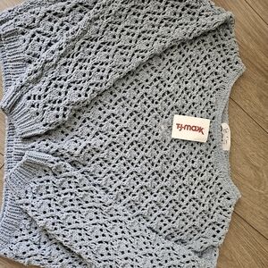 Light Blue Open-Knit Women's Sweater - T.J.Maxx